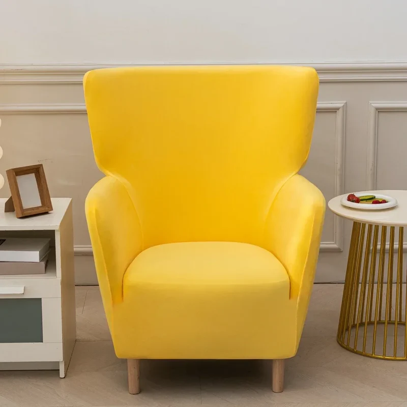 Housse extensible pour fauteuil à oreilles IKEA OSKARSHAMN velours 11 couleurs unie