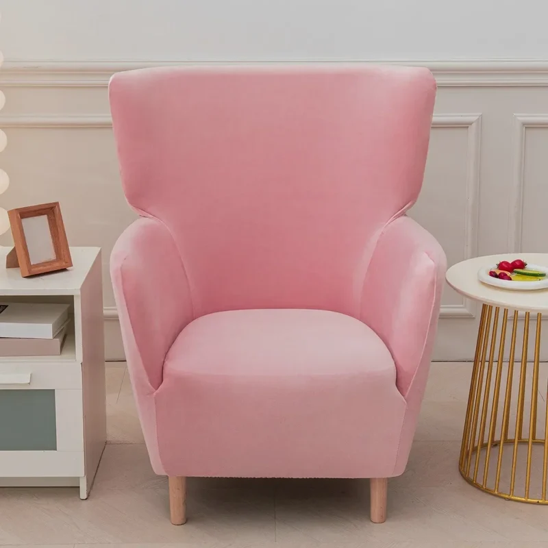 Housse extensible pour fauteuil à oreilles IKEA OSKARSHAMN velours 11 couleurs unie