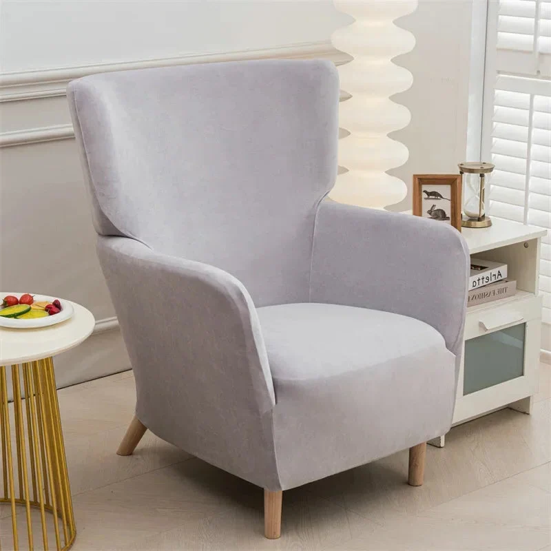 Housse extensible pour fauteuil à oreilles IKEA OSKARSHAMN velours 11 couleurs unie