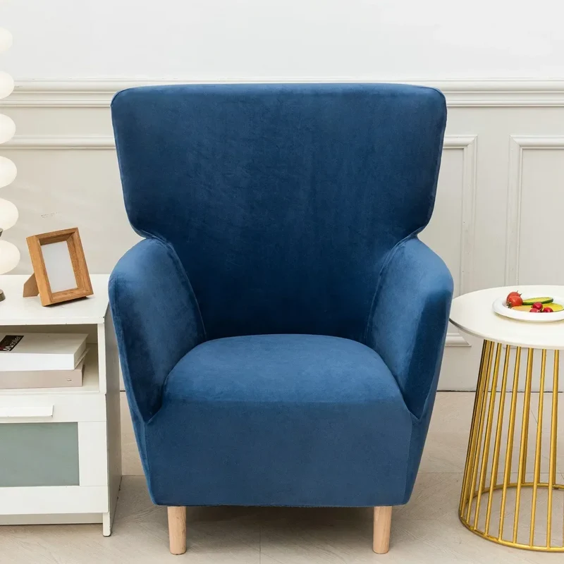 Housse extensible pour fauteuil à oreilles IKEA OSKARSHAMN velours 11 couleurs unie