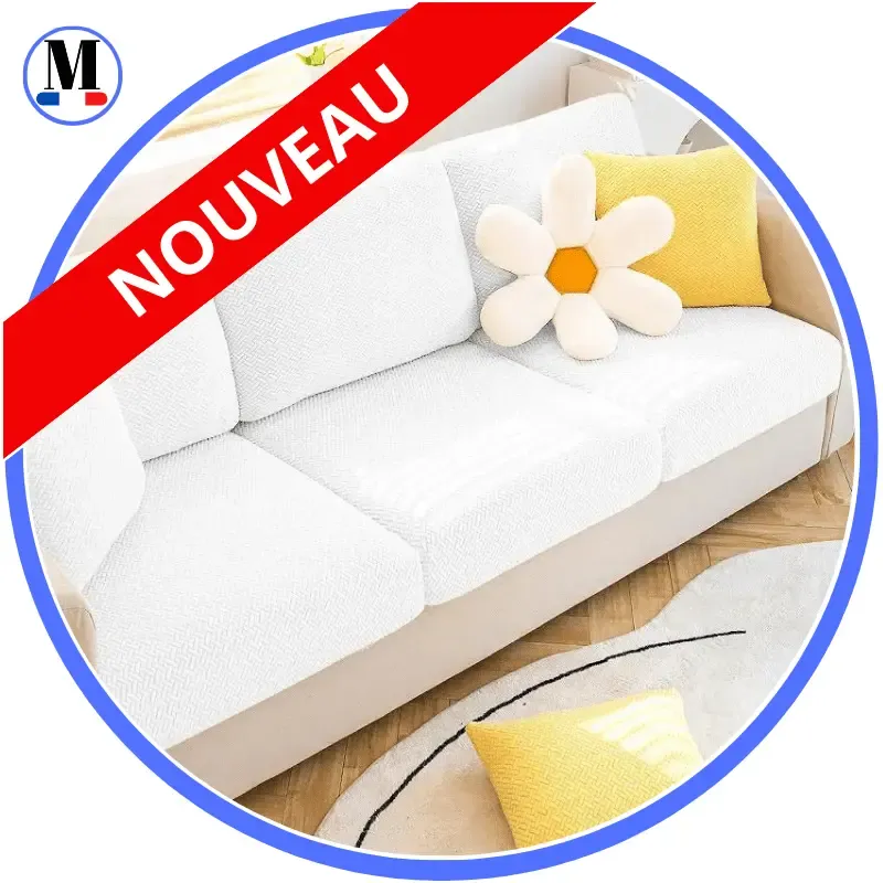 Housse Blanc Coussin D'assise & Dossier