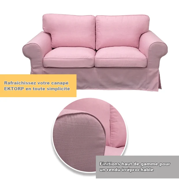 Housse pour canapé IKEA EKTORP 2 places, 3 places, convertible polycoton prémium