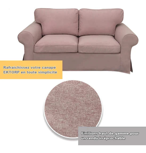 Housse pour canapé IKEA EKTORP 2 places, 3 places, convertible polycoton prémium