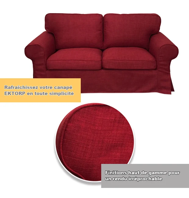 Housse pour canapé IKEA EKTORP 2 places, 3 places, convertible polycoton prémium
