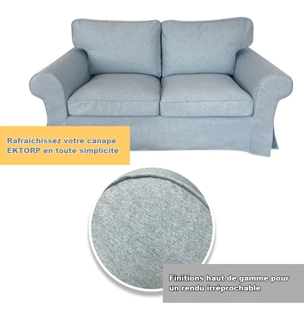 Housse pour canapé IKEA EKTORP 2 places, 3 places, convertible polycoton prémium