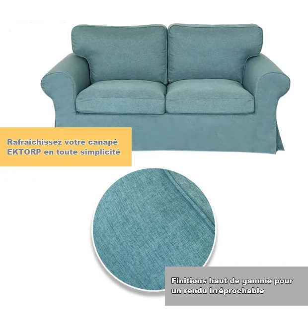Housse pour canapé IKEA EKTORP 2 places, 3 places, convertible polycoton prémium