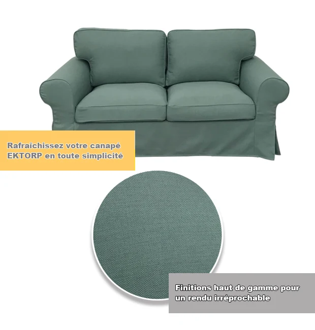 Housse pour canapé IKEA EKTORP 2 places, 3 places, convertible polycoton prémium