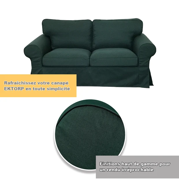 Housse pour canapé IKEA EKTORP 2 places, 3 places, convertible polycoton prémium