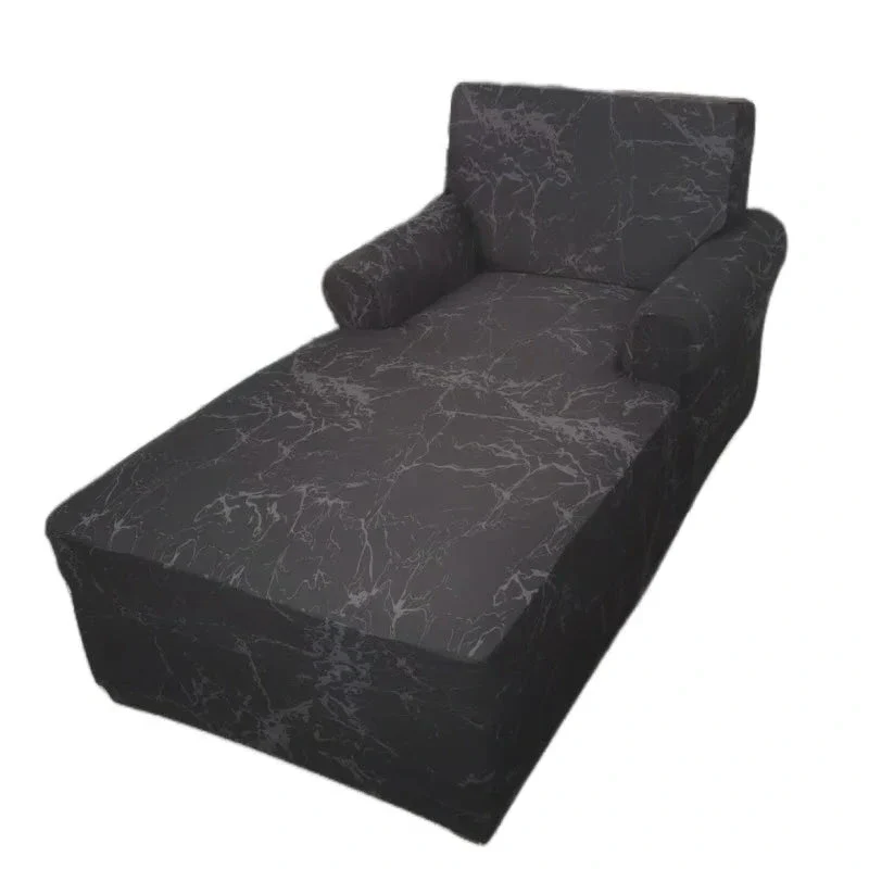 housse pour méridienne et chaise longue avec double accoudoir en lycra extensible