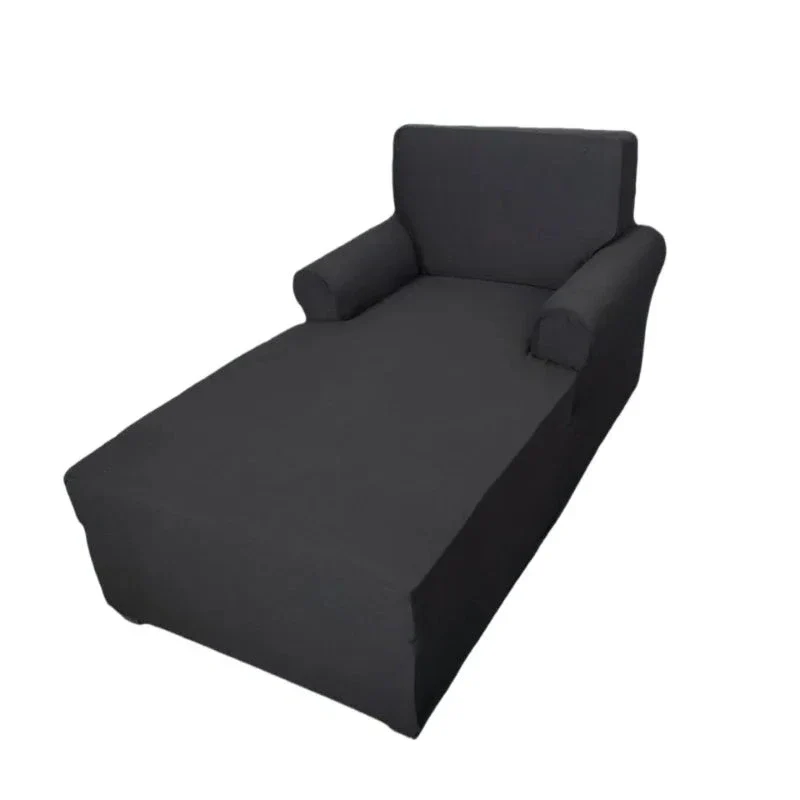 housse pour méridienne et chaise longue avec double accoudoir en lycra extensible