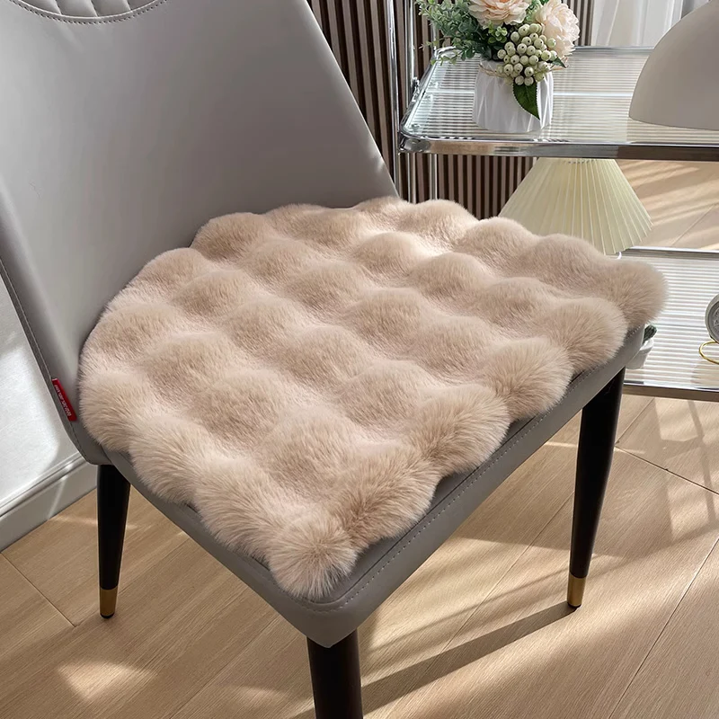 Galette de chaise antidérapante en polaire douce et épaisse - Nuage de douceur