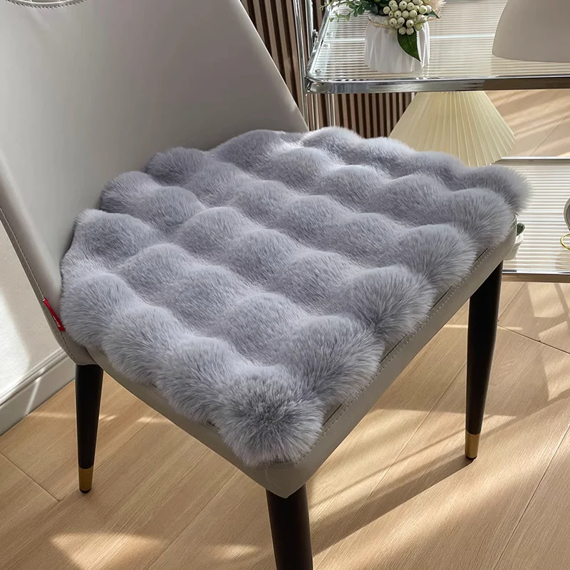 Galette de chaise antidérapante en polaire douce et épaisse - Nuage de douceur