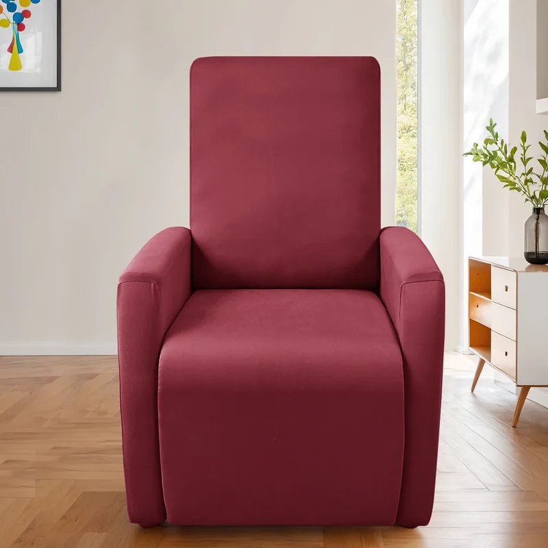 Housse pour fauteuil relax relevable dossier long lycra déperlant couleurs unies