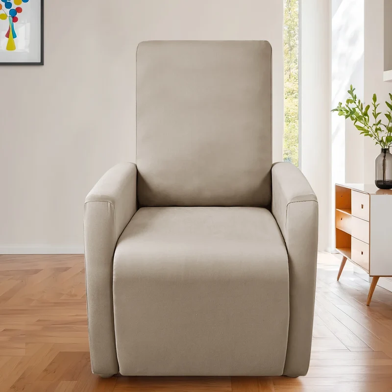 Housse pour fauteuil relax relevable dossier long lycra déperlant couleurs unies