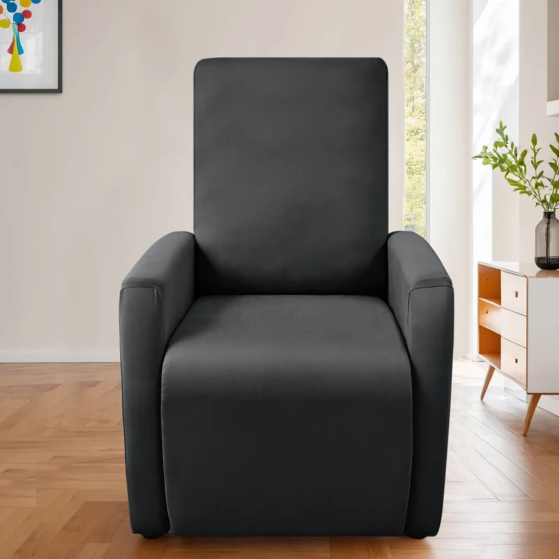 Housse pour fauteuil relax relevable dossier long lycra déperlant couleurs unies