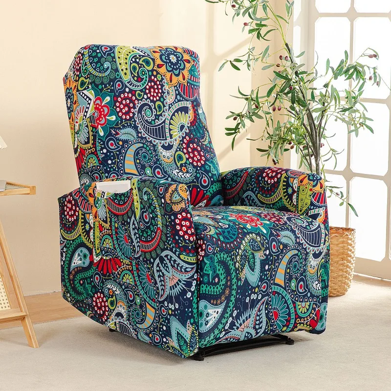 Housse pour fauteuil relax relevable électrique dossier long lycra 20 motifs