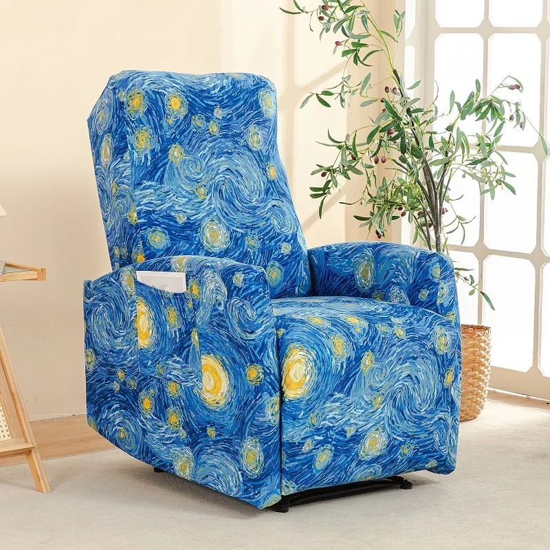Housse pour fauteuil relax relevable électrique dossier long lycra 20 motifs