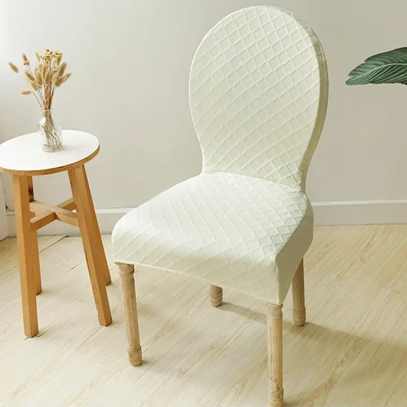 Housse de chaise baroque extensible anti griffes motif losange