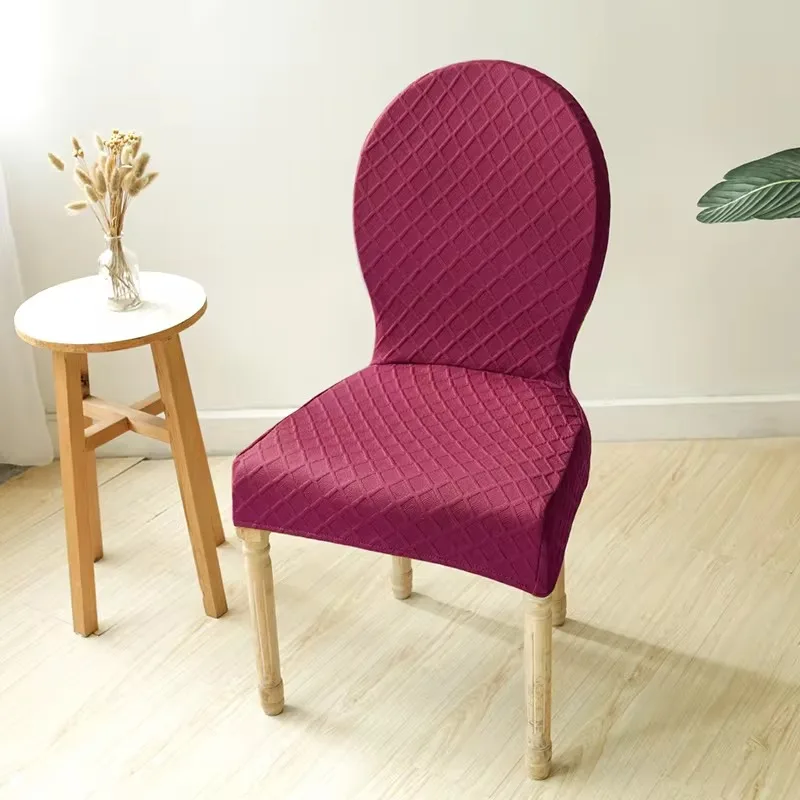 Housse de chaise baroque extensible anti griffes motif losange