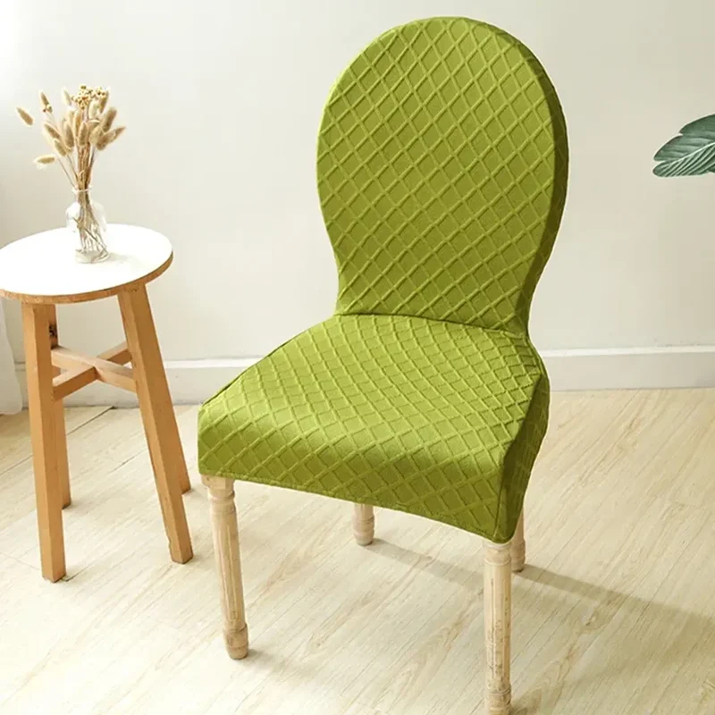 Housse de chaise baroque extensible anti griffes motif losange