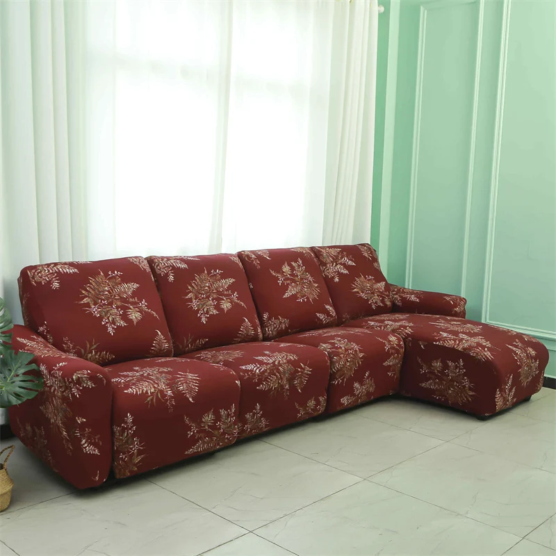 Housses pour canapé d'angle relax inclinable avec méridienne lycra 15 motifs