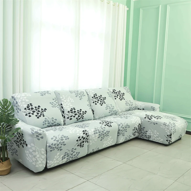 Housses pour canapé d'angle relax inclinable avec méridienne lycra 15 motifs