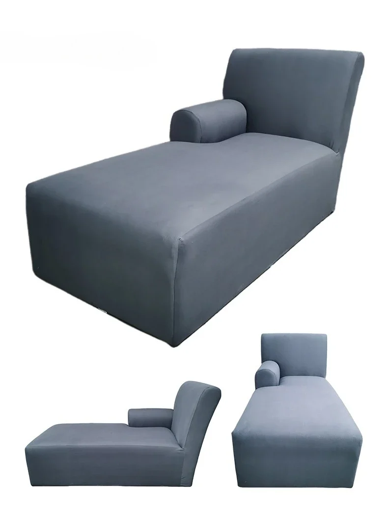 Housse pour méridienne avec accoudoir, chaise longue en lycra extensible