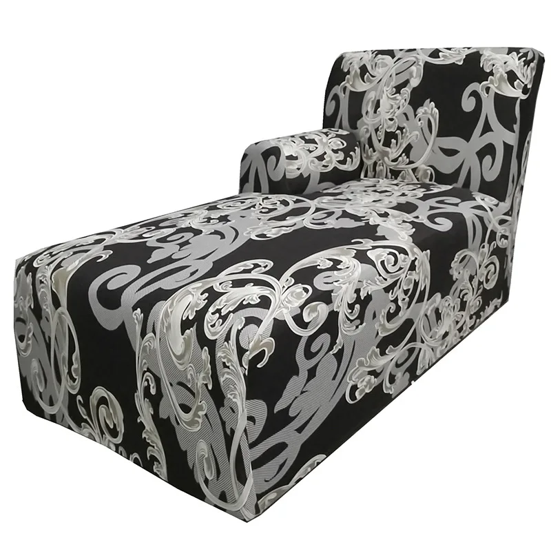 Housse pour méridienne avec accoudoir, chaise longue en lycra extensible