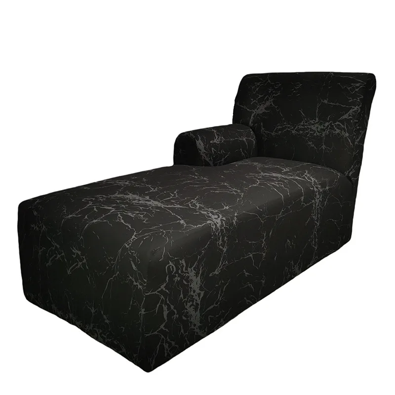 Housse pour méridienne avec accoudoir, chaise longue en lycra extensible
