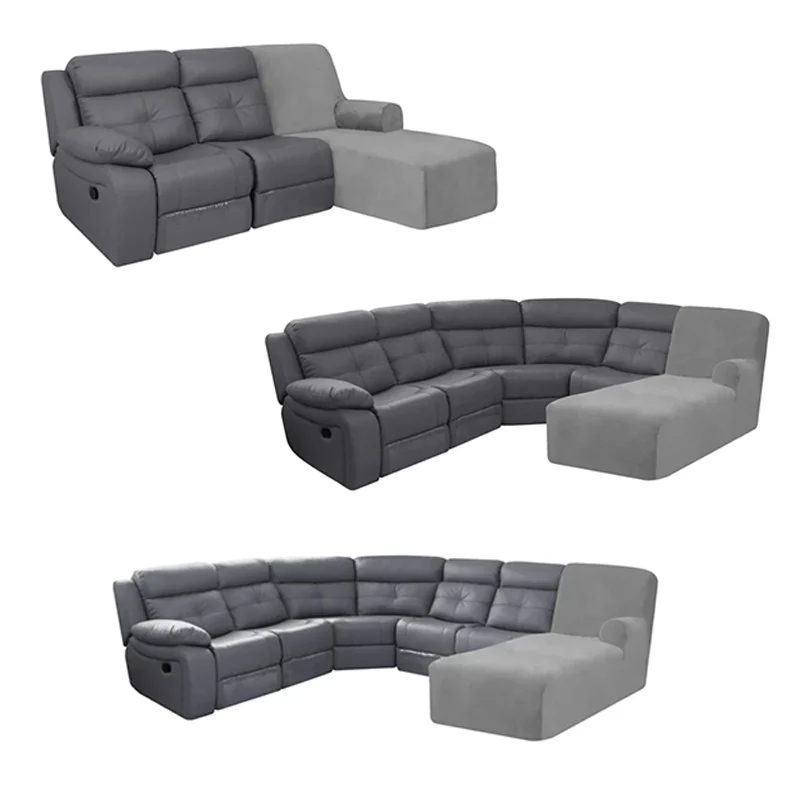 Housse pour méridienne et chaise longue avec accoudoir en velours