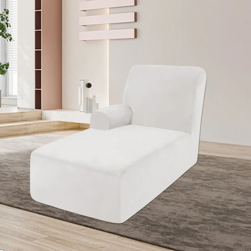 Housse pour méridienne et chaise longue avec accoudoir en velours
