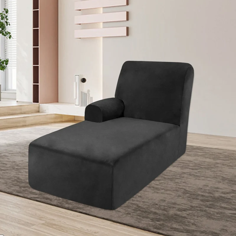 Housse pour méridienne et chaise longue avec accoudoir en velours