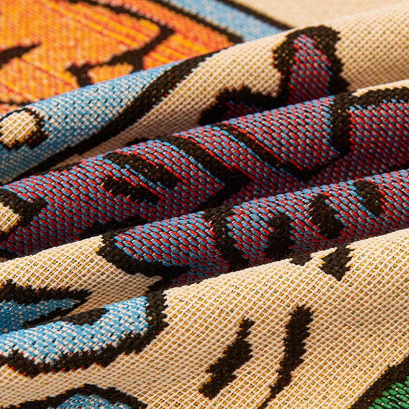plaid jeté de canapé grande taille double face réversible chenille renforcé graffiti