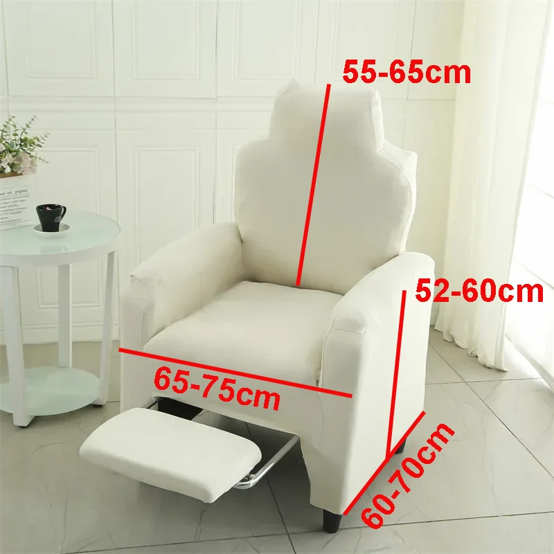 Housse pour fauteuil relax avec repose pieds électrique lycra extensible