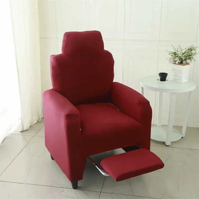 Housse pour fauteuil relax avec repose pieds électrique lycra extensible