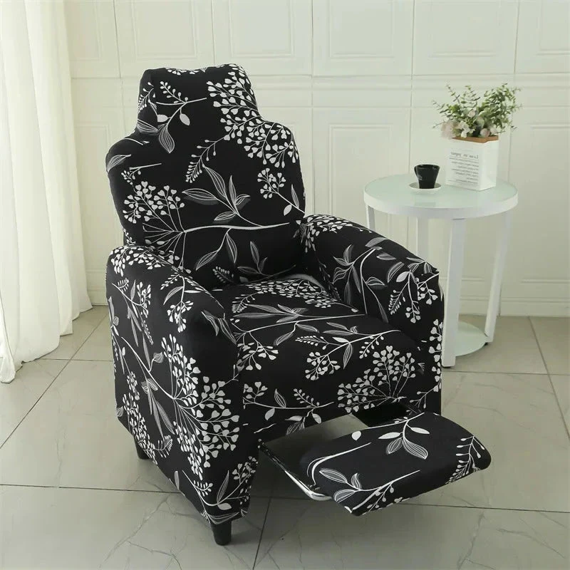 Housse pour fauteuil relax avec repose pieds électrique lycra extensible
