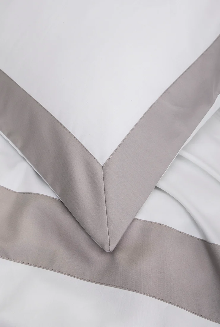 Set de 2 Taies d'Oreillers Satin Bicolore