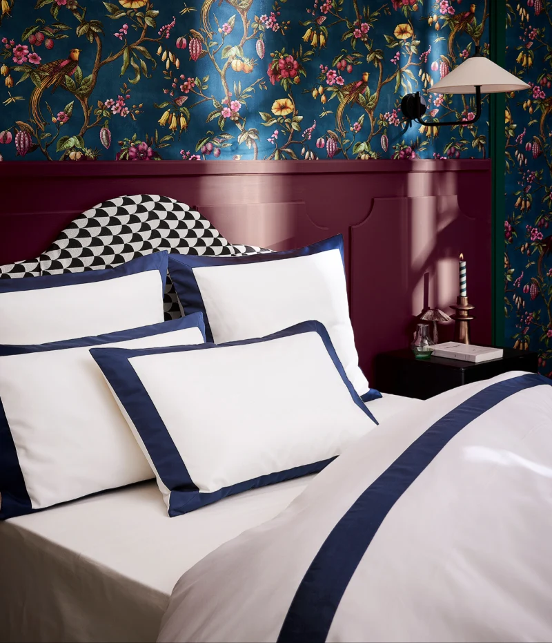 Set de 2 Taies d'Oreillers Satin Bicolore