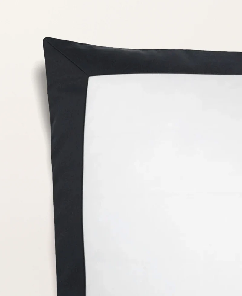 Set de 2 Taies d'Oreillers Satin Bicolore