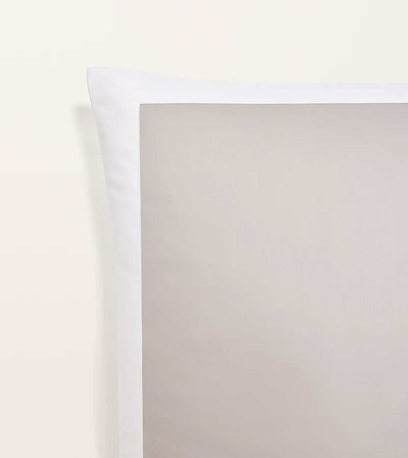 Set de 2 Taies d'Oreillers Satin Bicolore
