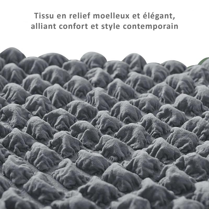 Housse pour fauteuil IKEA Strandmon avec jupe plissée texture gaufrée