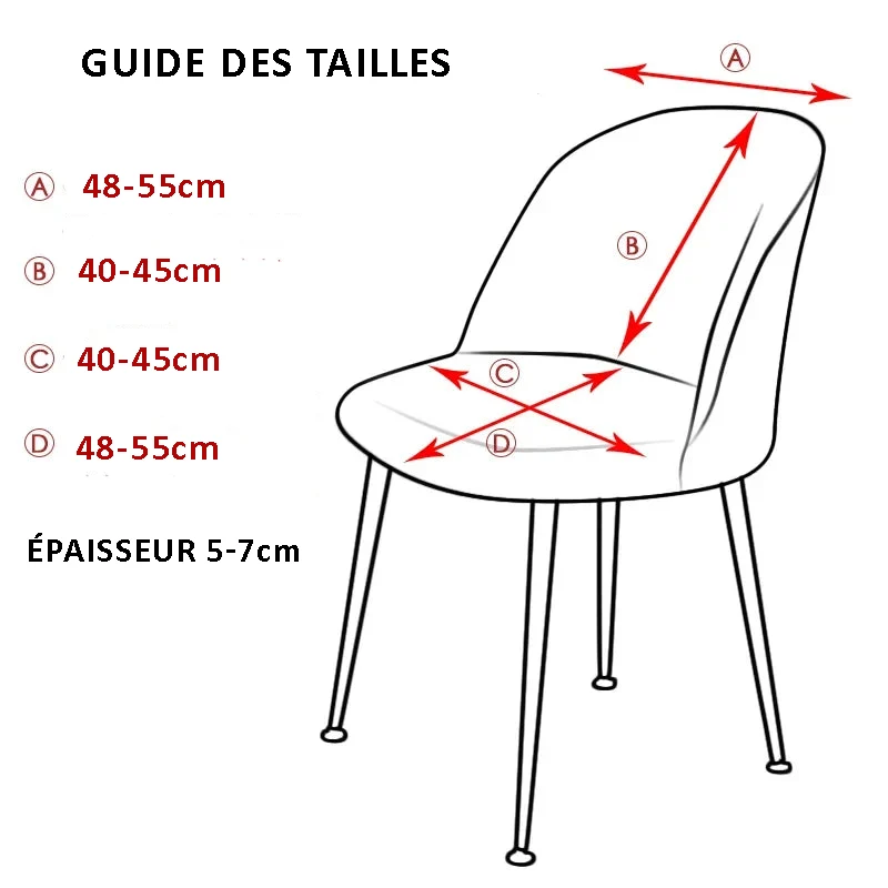 Housse pour chaise Mauricette velours