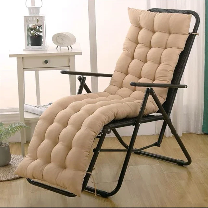 Coussin de chaise unie pour chaise longue, chaise de jardin extérieur, matelassé toutes tailles