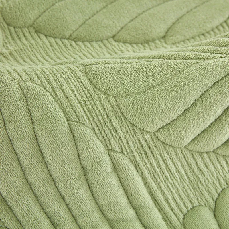 Housse pour fauteuil relax en velours matelassé antidérapante texture hibiscus