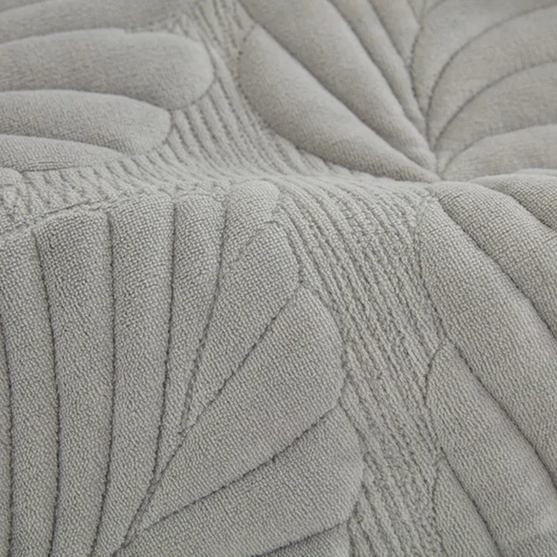 Housse pour fauteuil relax en velours matelassé antidérapante texture hibiscus