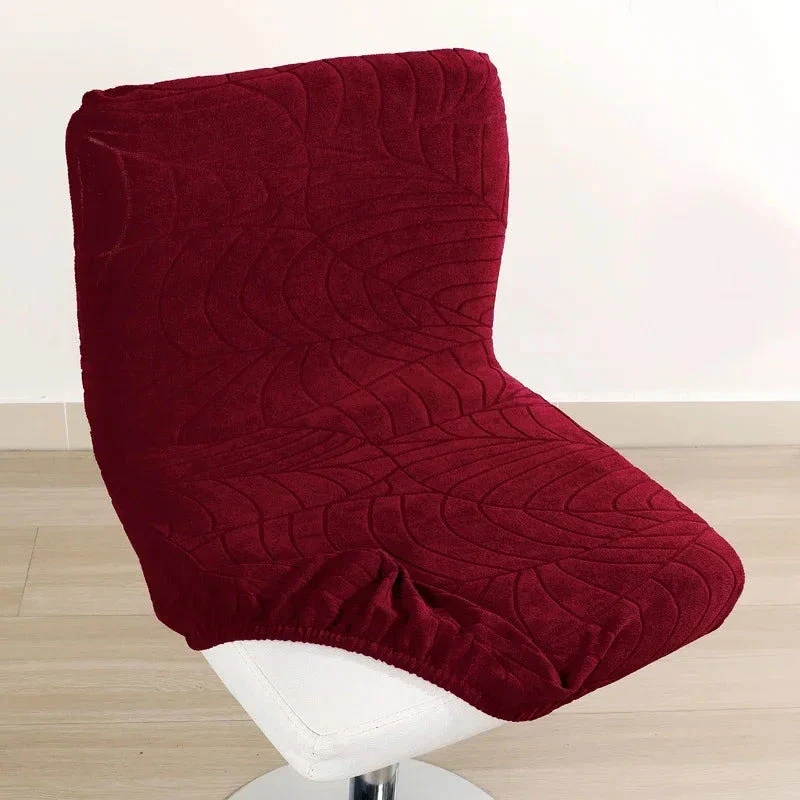 Housse de chaise de bar imperméable extensible texture feuille d'hibiscus