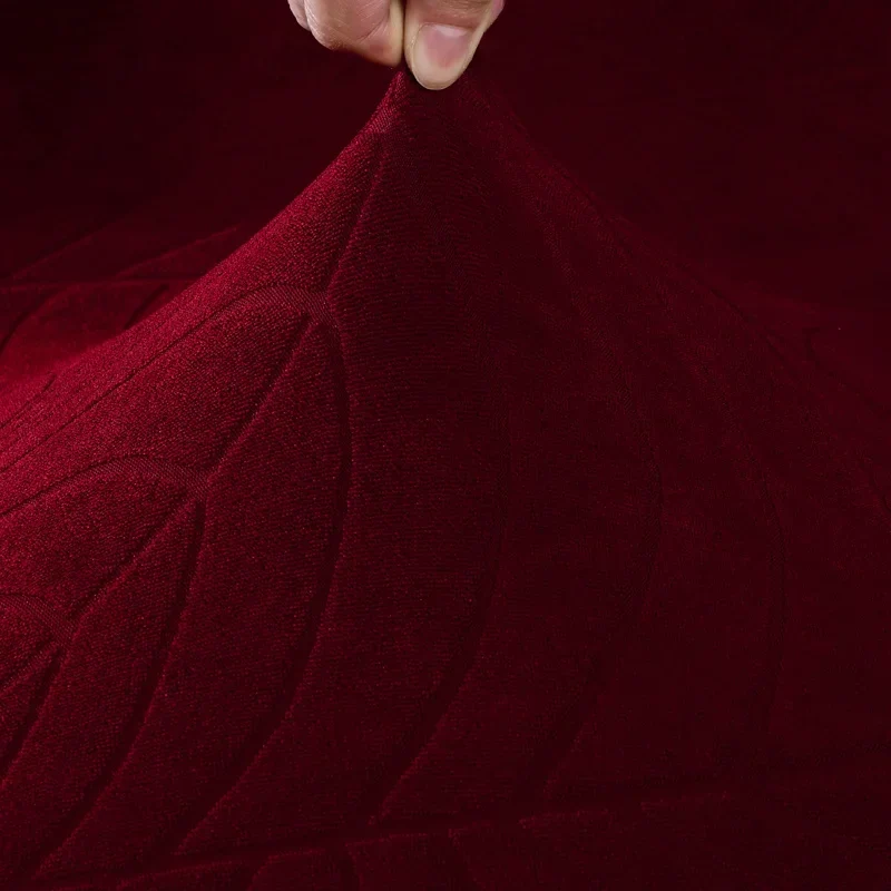 Housse de chaise de bar imperméable extensible texture feuille d'hibiscus
