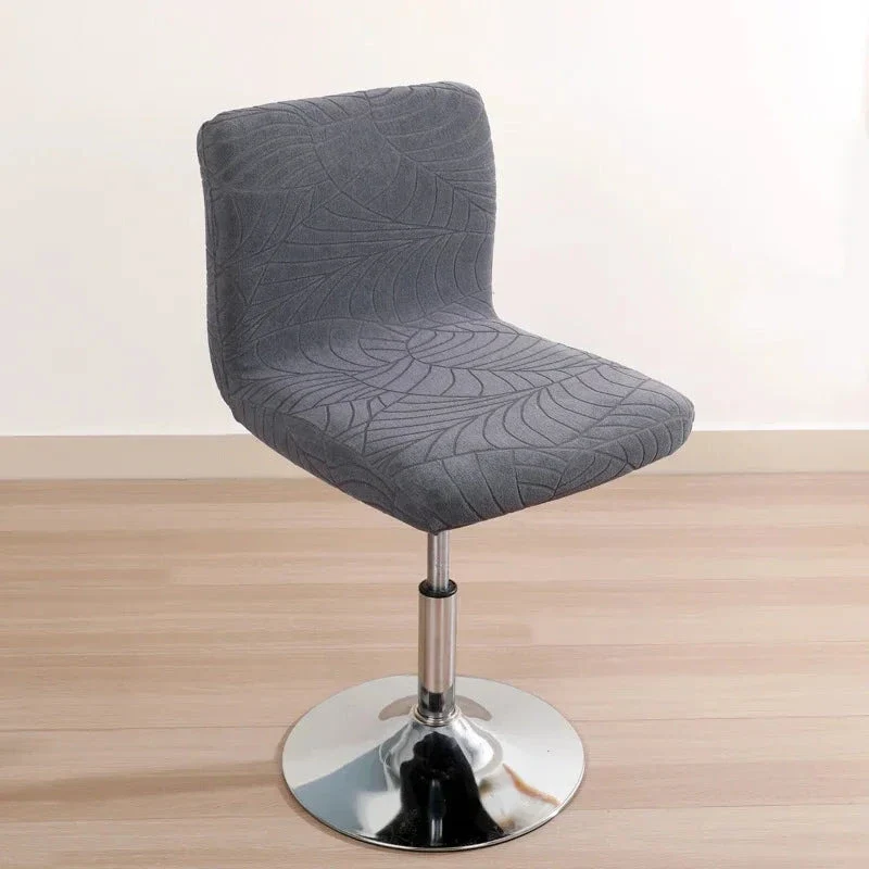 Housse de chaise de bar imperméable extensible texture feuille d'hibiscus