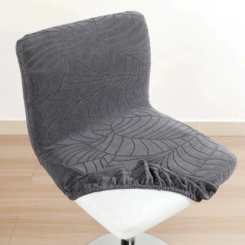 Housse de chaise de bar imperméable extensible texture feuille d'hibiscus