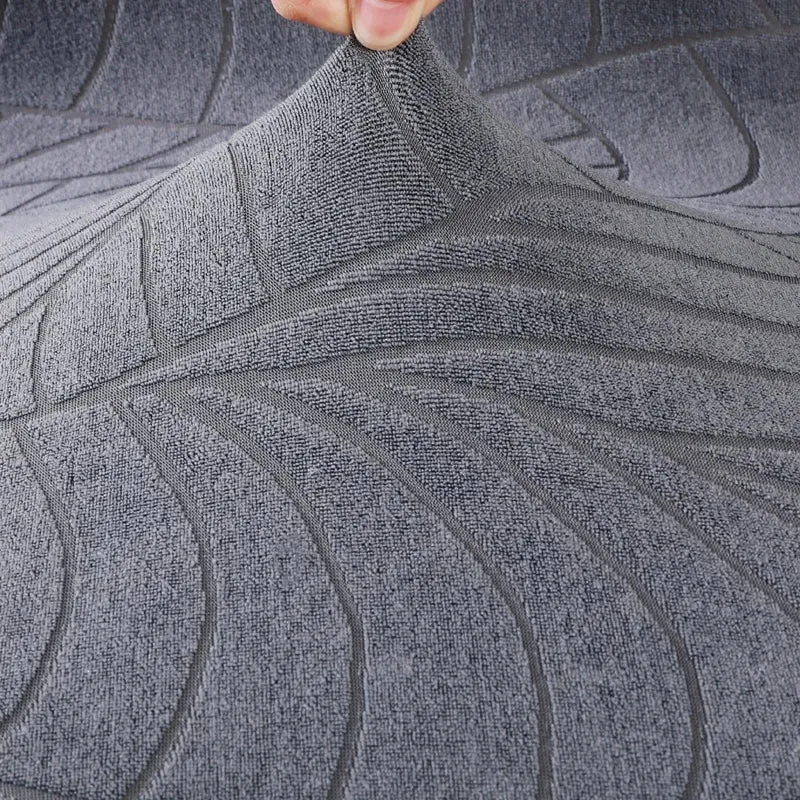Housse de chaise de bar imperméable extensible texture feuille d'hibiscus